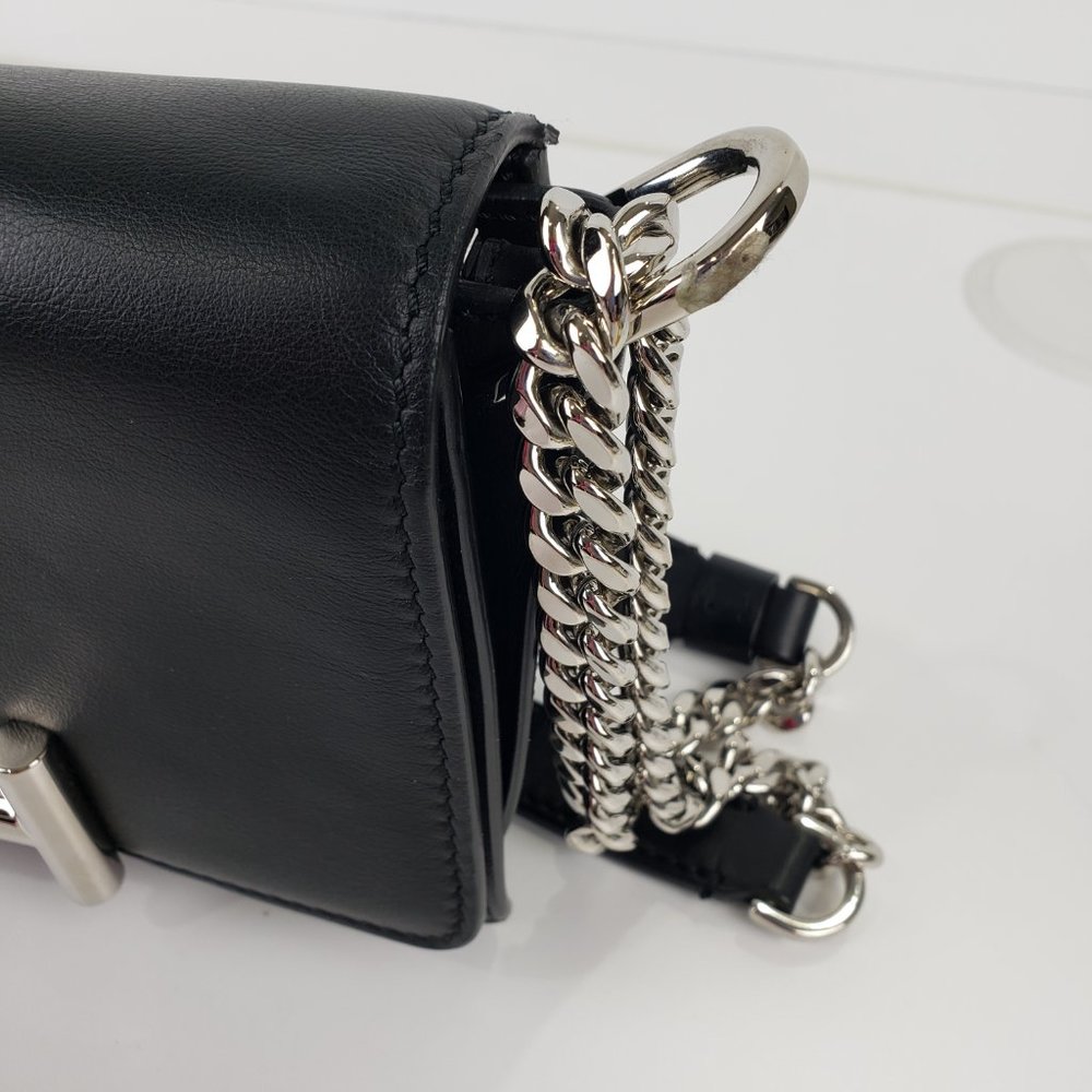 Tod’s Black Leather Double-T Crossbody Bag, Like New - Picture 3 of 13
